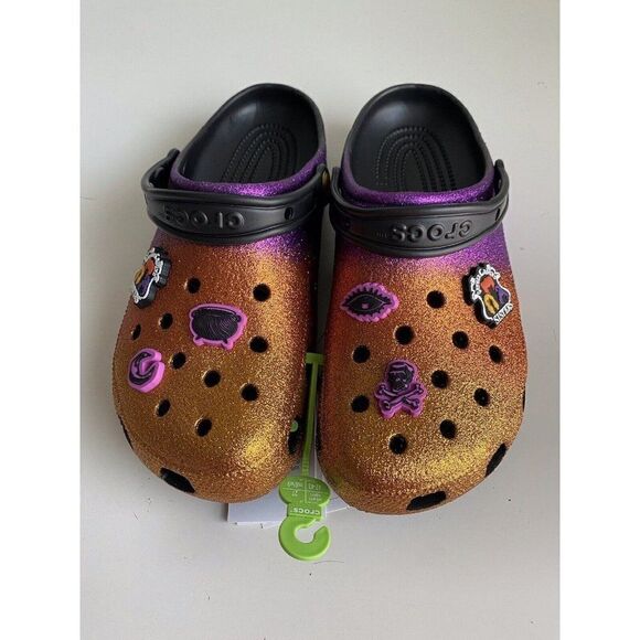 Crocs Disney Hocus Pocus Slip On Classic Clogs Sandals Jibbitz Men’s 9 Women 11 - Picture 1 of 8
